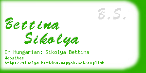 bettina sikolya business card